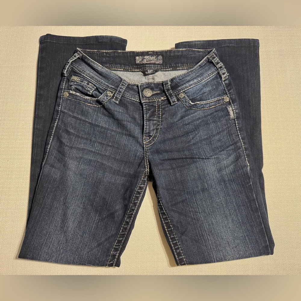 Silver Jeans Blue Straight Leg Denim W27 L34 Women's Jeans VGUC Dark Wash